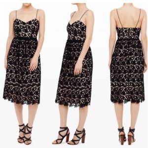 Club Monaco Black Lace Midi Dress